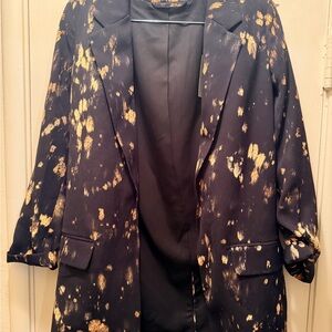 All Saints Black and Gold Blazer